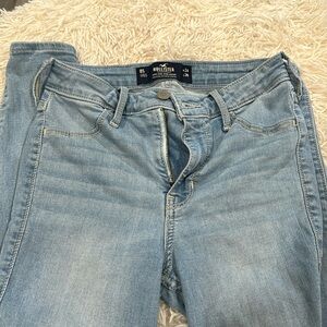 no rips, high rise jean leggings, barely worn